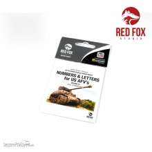 Red Fox Studio RFSQS-35017 - 3D Resin Foundry Numeral & Letters for US AFVs vol.01