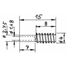 Weinert 96504 - Modul 0,4 Messing-Schnecke4,0 DurchmesserBohrung 1,48 mm