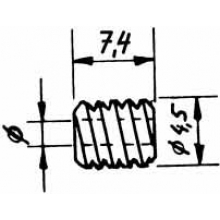 Weinert 9651 - Modul 0,4 Kunststoff-SchneckeBohrung 1,48 mm