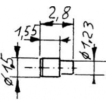 Weinert 9660 - Bolzen für Zahnräder 1,5 mm Durchmesser