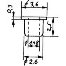 Weinert 9886 - Isolierbuchse mit 1,48 mm Innendurchmesser für Räder