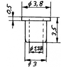 Weinert 9887 - Isolierbuchse mit 1,97 mm Innendurchmesser für Räder