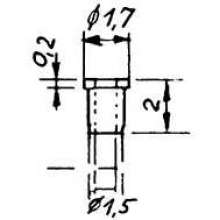 Weinert 9888 - Isolierbuchse mit 0,98 mm Innendurchmesser für Bremsen