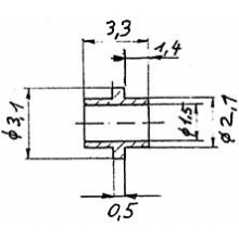 Weinert 98881 - Buchse mit Ring für 1,5 mm