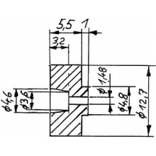 Weinert 99202 - Schwungscheibe,DM12,7 x 6,5mm