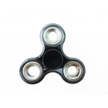 Triple A Toys - Fidget Spinner Metallic schwarz , 8cm Durchmesser