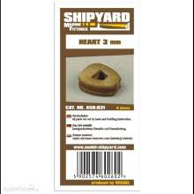 Shipyard Marine ASB-031 - Heart 3mm (8 pieces)