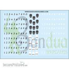 Bandua BAE00223 - Numbers and skulls Decal Sheet