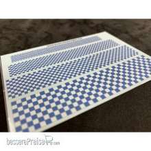 Bandua BAE00233 - Blue white checkerboard - Various sizes - Decal Sheet