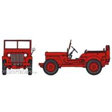 REE Modeles CB-089 - JEEP C.C.F.L Fire Command Jeep - N° 226 (with hood)