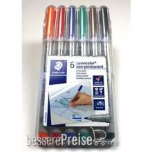 Chessex CHX03156 - Water Soluble 6-Pack Markers Medium-Tip