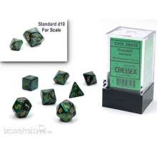 Chessex CHX20415 - Scarab® Mini-Polyhedral Jade/gold 7-Die Set