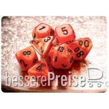 Chessex CHX20433 - Vortex® Mini-Polyhedral Orange/black 7-Die Set