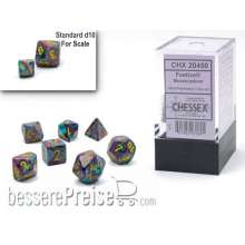 Chessex CHX20450 - Festive® Mini-Polyhedral Mosaic/yellow 7-Die set