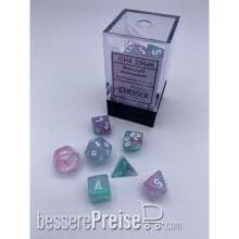 Chessex CHX20545 - Nebula® Mini-Polyhedral Wisteria/white 7-Die set