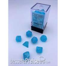 Chessex CHX20566 - Luminary™ Mini-Polyhedral Sky/silver 7-Die set