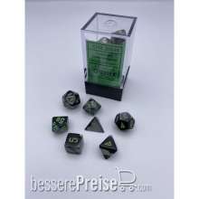 Chessex CHX20645 - Gemini® Mini-Polyhedral Black-Grey/green 7-Die Set