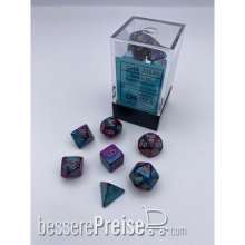 Chessex CHX20649 - Gemini® Mini-Polyhedral Purple-Teal/gold 7-Die Set