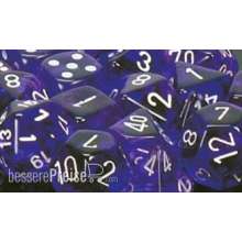 Chessex Würfel CHX23807 - Purple w/white Translucent 12mm d6 with pips Dice Blocks™ (36 Dice)