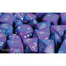 Chessex Würfel CHX25147 - Silver Tetra™ Speckled Polyhedral Ten d10 Sets