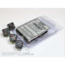 Chessex Würfel CHX25220 - Dark Grey/copper Opaque Polyhedral Ten d10 Sets