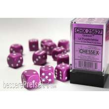 Chessex Würfel CHX25627 - Light Purple w/white Opaque 16mm d6 with pips Dice Blocks™ (12 Dice)