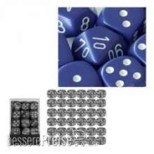 Chessex Würfel CHX25807 - Purple w/white Opaque 12mm d6 with pips Dice Blocks™ (36 Dice)