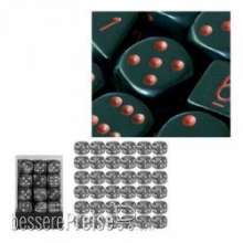 Chessex Würfel CHX25818 - Black w/red Opaque 12mm d6 with pips Dice Blocks™ (36 Dice)