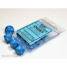 Chessex Würfel CHX26216 - Lt. Blue/white Opaque Polyhedral Ten d10 Sets