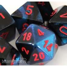 Chessex Würfel CHX26258 - Black-Starlight w/red Gemini™ Polyhedral Ten d10 Sets