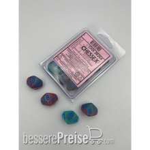 Chessex CHX26264 - Gemini® Gel Green-Pink/blue Luminary™ Set of 10 d10s