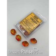 Chessex CHX26268 - Gemini® Translucent Red-Yellow/gold Set of 10 d10s