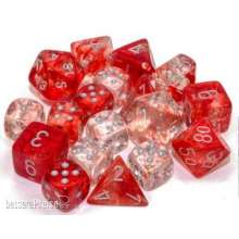 Chessex CHX27354 - Nebula TM Red/silver Luminary Set of Ten d10´s