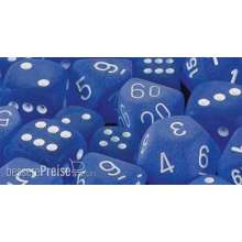 Chessex Würfel CHX27406 - Frosted™ Blue w/white Signature™ Polyhedral 7-Die Sets