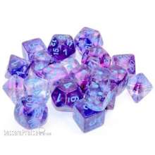 Chessex CHX27757 - Nebula TM 16mm d6 Nocturnal/blue Luminary Dice Block? (12 dice)