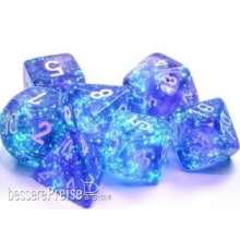 Chessex Würfel CHX27777 - Borealis® 16mm d6 Purple/white Luminary Dice Block™ (12 dice)