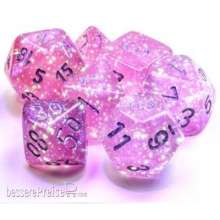 Chessex Würfel CHX27984 - Borealis® 12mm d6 Pink/silver Luminary Dice Block™ (36 dice)