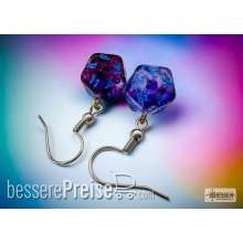 Chessex CHX54210 - Hook Earrings/Ohrringe Nebula® Nocturnal™ Mini-Poly d20 Pair