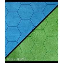 Chessex CHX96665 - Battlemat™ 1? Reversible Blue-Green Hexes (23½? x 26? Playing Surface)