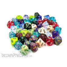 Chessex CHXLE916 - Bag of 50™ Assorted loose Mini-Polyhedral d10s