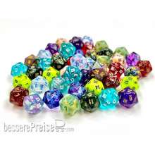 Chessex CHXLE917 - Bag of 50™ Assorted loose Mini-Polyhedral d20s