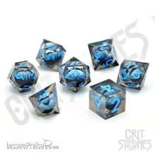 Glassstaff CSDCE7WTRGAZE - Water Dragon´s Gaze Floating Eye RPG Dice Set