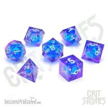 Glassstaff CSDCL12BLUBANE - Blue Bane Liquid Core RPG Dice Set