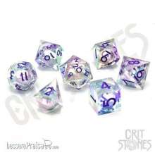 Glassstaff CSDCL32MRDNMSTQ - Meridian Mystique Electroplated Liquid Core RPG Dice Set