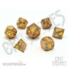 Glassstaff CSDCM12MRRDMDS - Marred Midas Metal RPG Dice Set