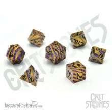 Glassstaff CSDCM19DWRVNVN - Dwarven Vein Metal RPG Dice Set