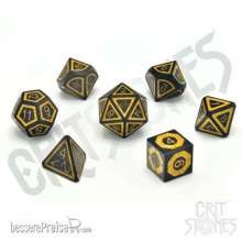 Glassstaff CSDCM42GLDDNGHT - Gilded Nightshade Metal RPG Dice Set