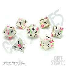 Glassstaff CSDCM53LTSBLSSM - Lotus Blossom Metal RPG Dice Set