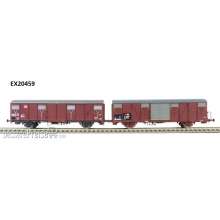 Exact-Train EX20459 - SBB/DB AG 2er-Set Gotthard SBB Gbs mit kleinem SBB Emblem und DB-AG Gbs 252 Epoche V