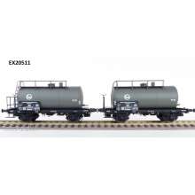 Exact-Train EX20511 - DB 2er Set 24m3 Einheitsbauart Leichtbau-Kesselwagen EVA